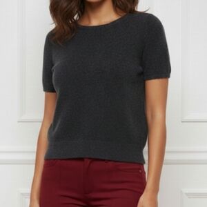 100% Cashmere Y2K Sutton Studio Cashmere Classic Sweater Top Medium Coal Gray